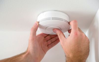 Smoke Detector Installation in Living Room